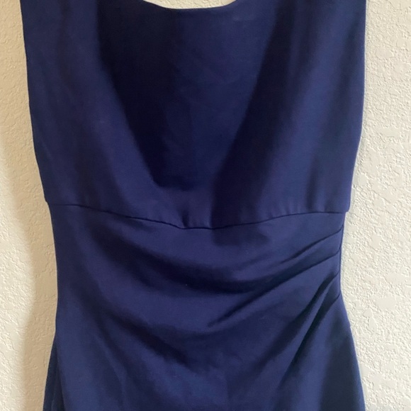 Diane von Furstenberg Jori Ruched Sheath Navy Blue Office Siren Feminine Dress 4 - Picture 5 of 14